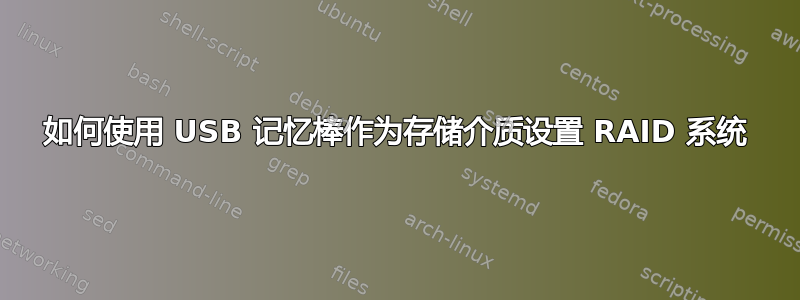 如何使用 USB 记忆棒作为存储介质设置 RAID 系统