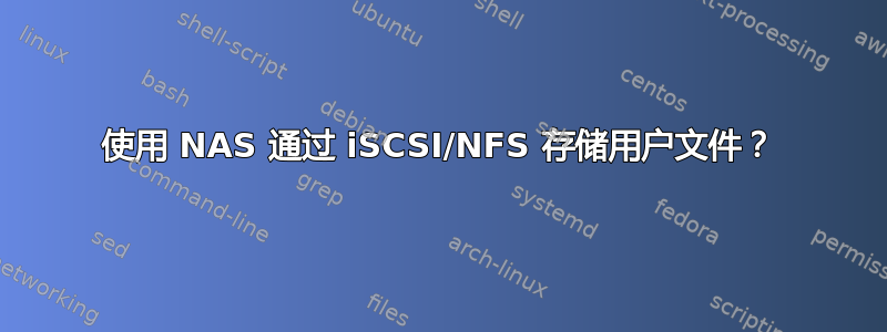 使用 NAS 通过 iSCSI/NFS 存储用户文件？