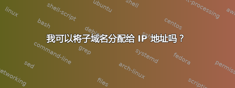 我可以将子域名分配给 IP 地址吗？