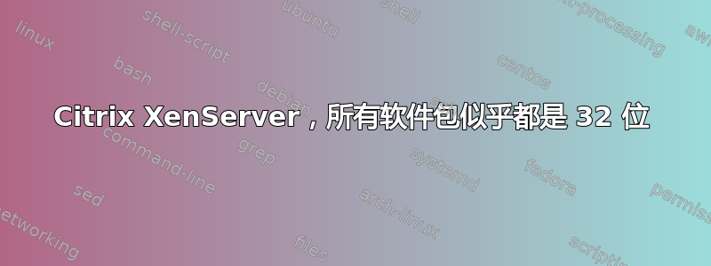 Citrix XenServer，所有软件包似乎都是 32 位