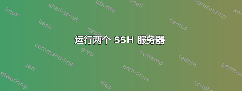 运行两个 SSH 服务器