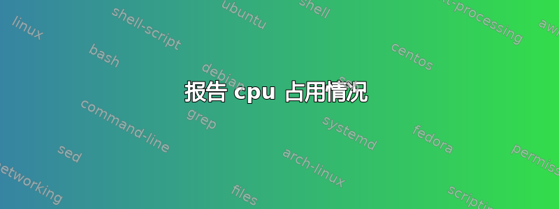 报告 cpu 占用情况