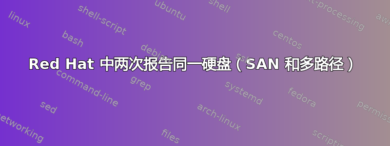 Red Hat 中两次报告同一硬盘（SAN 和多路径）