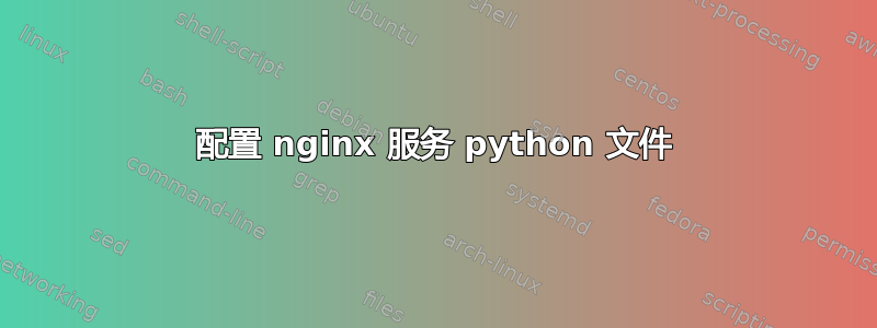 配置 nginx 服务 python 文件