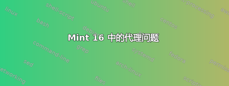 Mint 16 中的代理问题