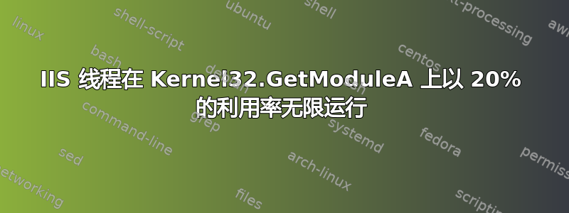 IIS 线程在 Kernel32.GetModuleA 上以 20% 的利用率无限运行