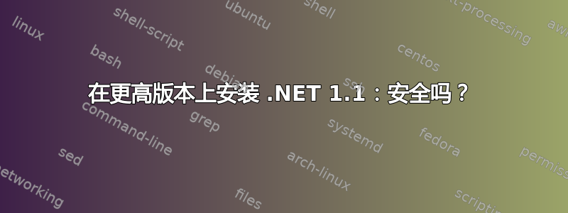 在更高版本上安装 .NET 1.1：安全吗？