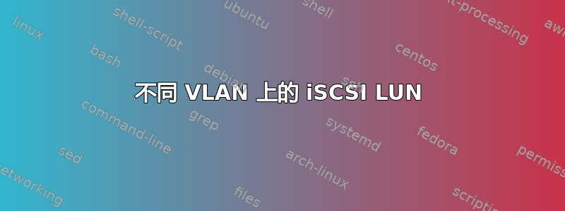 不同 VLAN 上的 iSCSI LUN