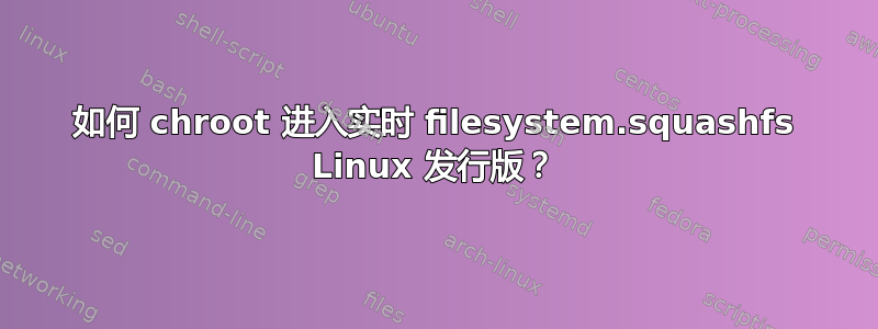 如何 chroot 进入实时 filesystem.squashfs Linux 发行版？