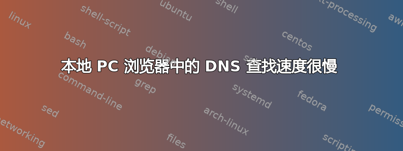 本地 PC 浏览器中的 DNS 查找速度很慢