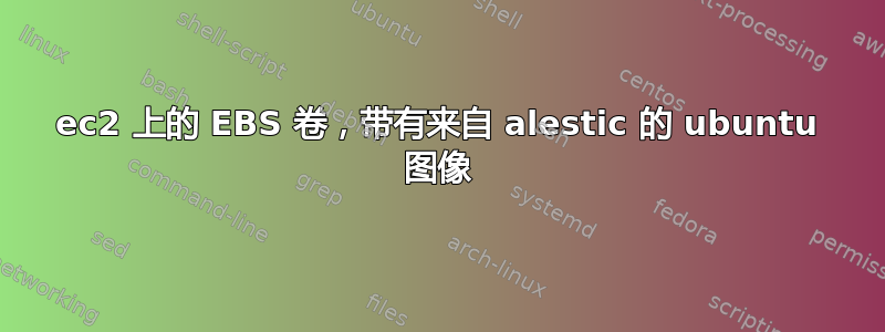 ec2 上的 EBS 卷，带有来自 alestic 的 ubuntu 图像