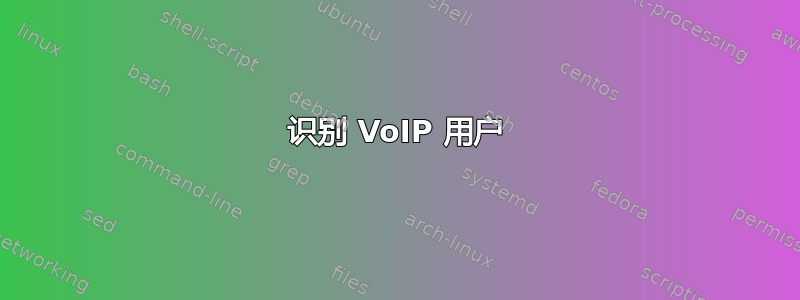 识别 VoIP 用户