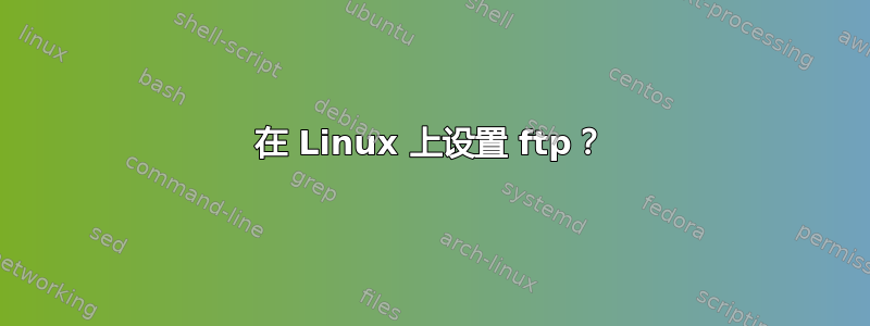 在 Linux 上设置 ftp？