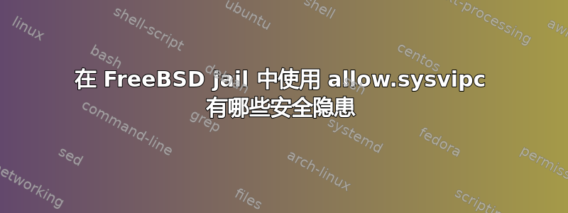 在 FreeBSD jail 中使用 allow.sysvipc 有哪些安全隐患