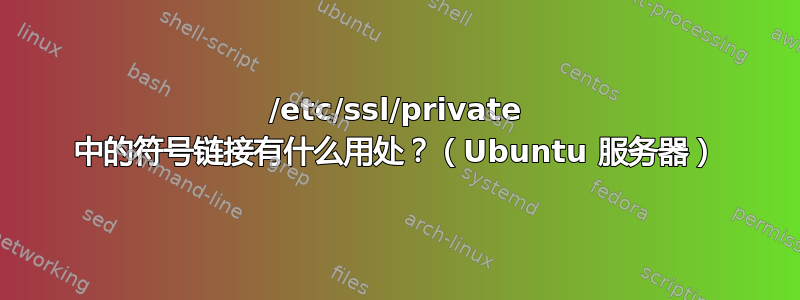 /etc/ssl/private 中的符号链接有什么用处？（Ubuntu 服务器）