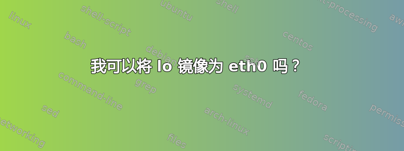 我可以将 lo 镜像为 eth0 吗？ 