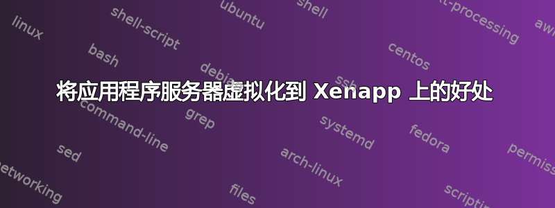 将应用程序服务器虚拟化到 Xenapp 上的好处