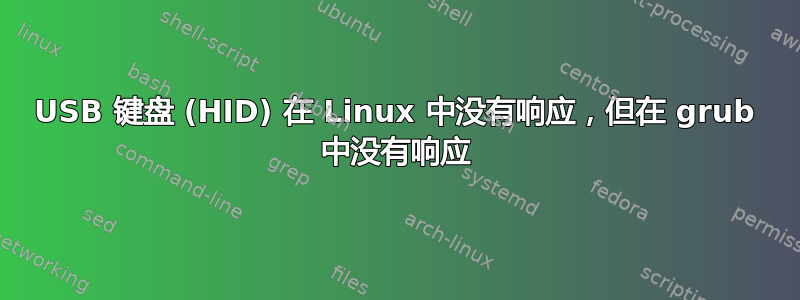 USB 键盘 (HID) 在 Linux 中没有响应，但在 grub 中没有响应