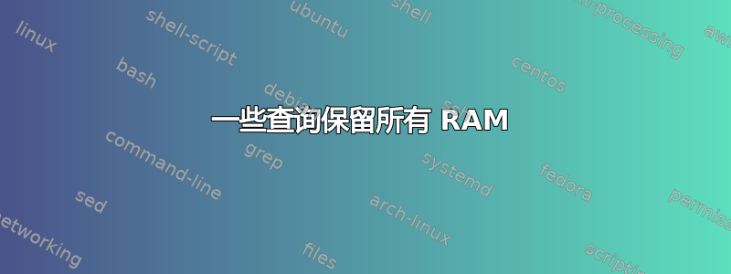 一些查询保留所有 RAM