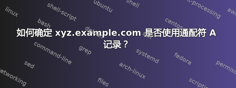 如何确定 xyz.example.com 是否使用通配符 A 记录？