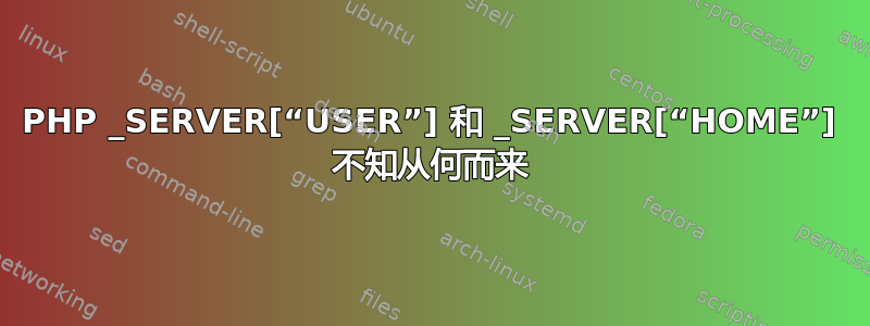 PHP _SERVER[“USER”] 和 _SERVER[“HOME”] 不知从何而来