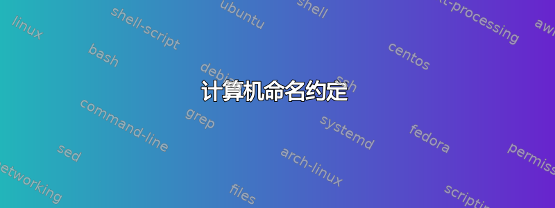 计算机命名约定