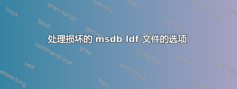 处理损坏的 msdb ldf 文件的选项