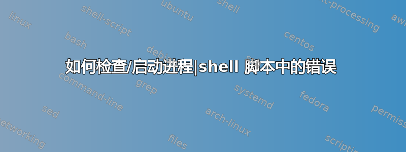 如何检查/启动进程|shell 脚本中的错误