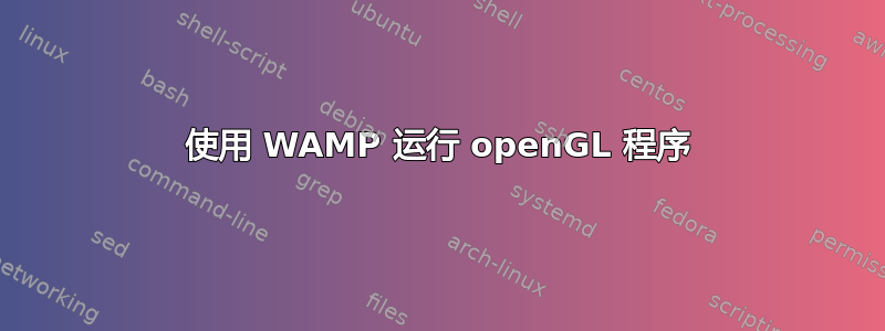 使用 WAMP 运行 openGL 程序