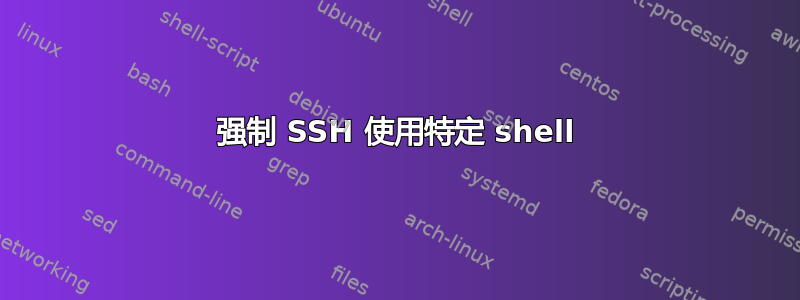 强制 SSH 使用特定 shell