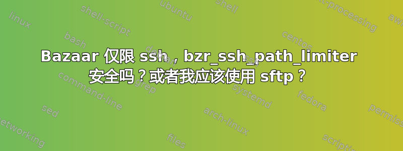 Bazaar 仅限 ssh，bzr_ssh_path_limiter 安全吗？或者我应该使用 sftp？