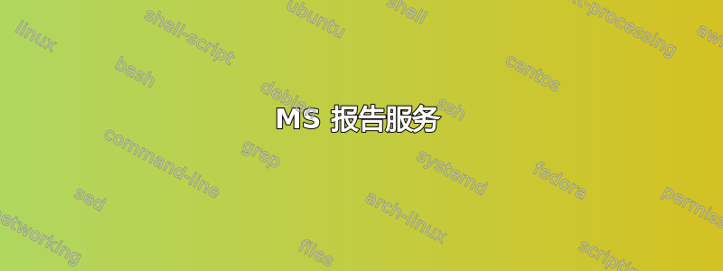 MS 报告服务