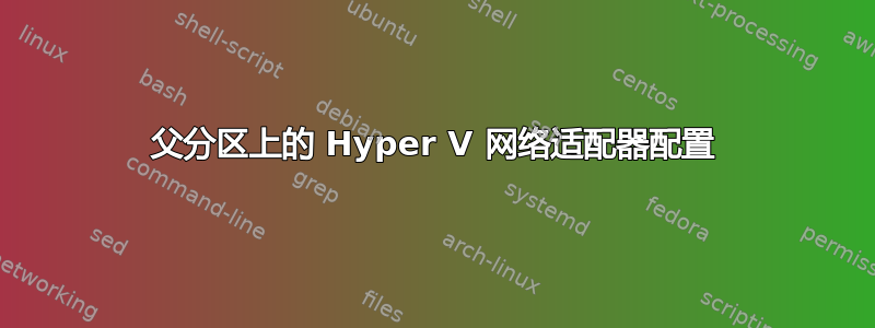 父分区上的 Hyper V 网络适配器配置