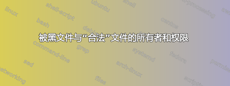 被黑文件与“合法”文件的所有者和权限