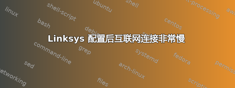 Linksys 配置后互联网连接非常慢