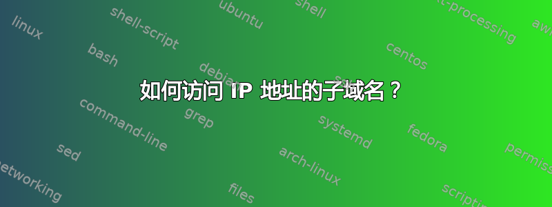 如何访问 IP 地址的子域名？