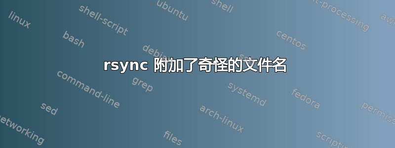 rsync 附加了奇怪的文件名