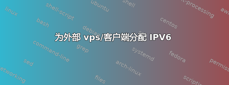 为外部 vps/客户端分配 IPV6