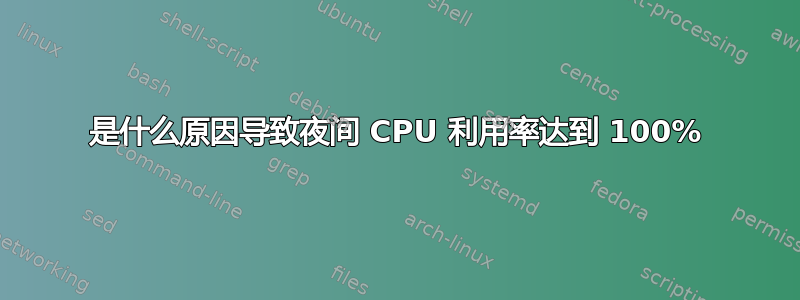 是什么原因导致夜间 CPU 利用率达到 100%