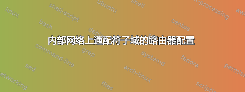 内部网络上通配符子域的路由器配置