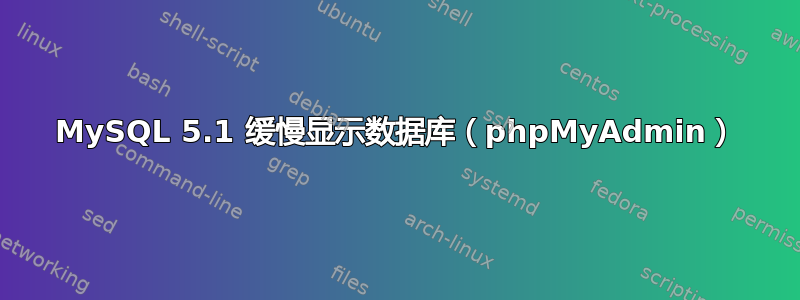 MySQL 5.1 缓慢显示数据库（phpMyAdmin）