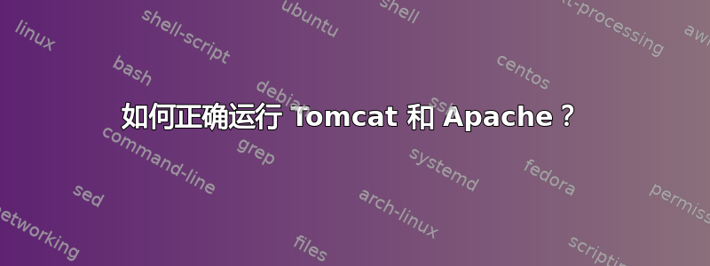 如何正确运行 Tomcat 和 Apache？