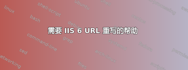 需要 IIS 6 URL 重写的帮助