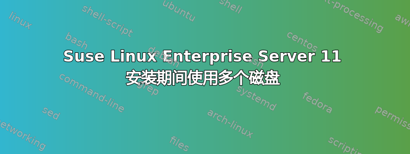 Suse Linux Enterprise Server 11 安装期间使用多个磁盘