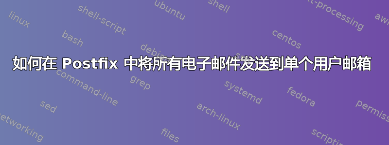 如何在 Postfix 中将所有电子邮件发送到单个用户邮箱