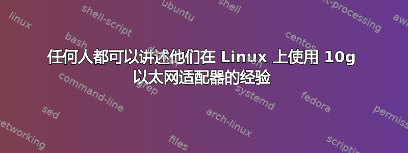 任何人都可以讲述他们在 Linux 上使用 10g 以太网适配器的经验