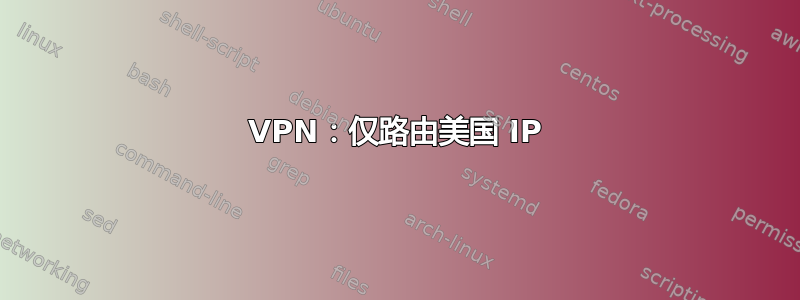 VPN：仅路由美国 IP