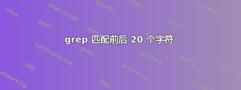 grep 匹配前后 20 个字符