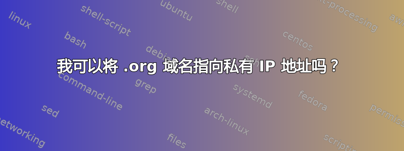 我可以将 .org 域名指向私有 IP 地址吗？