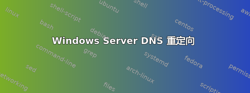 Windows Server DNS 重定向